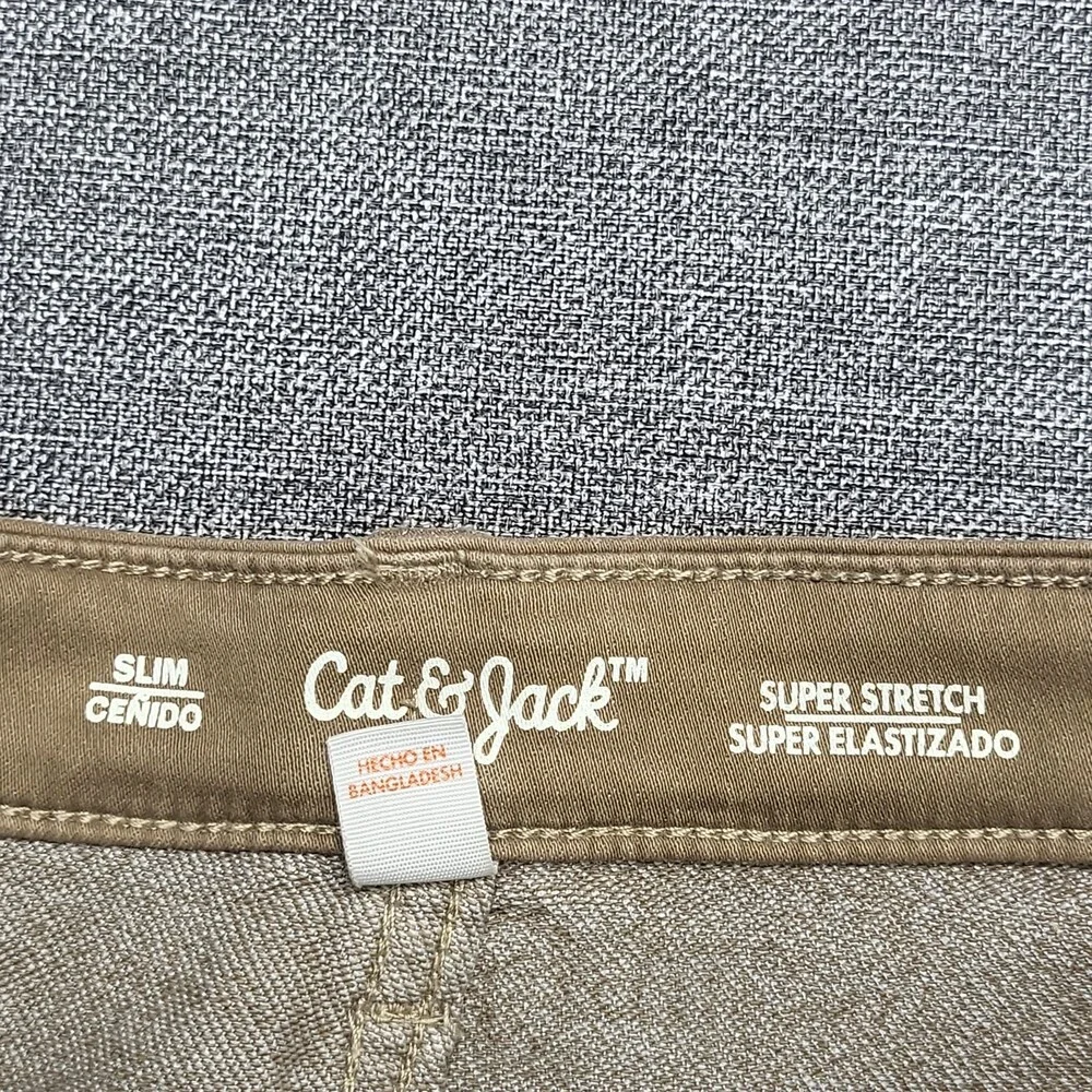 Boys' Super Stretch Slim Fit Jeans - Cat & Jack Khaki Size 10